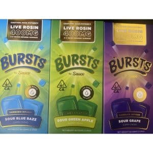 Sauce Bursts Live Rosin Infused Gummys